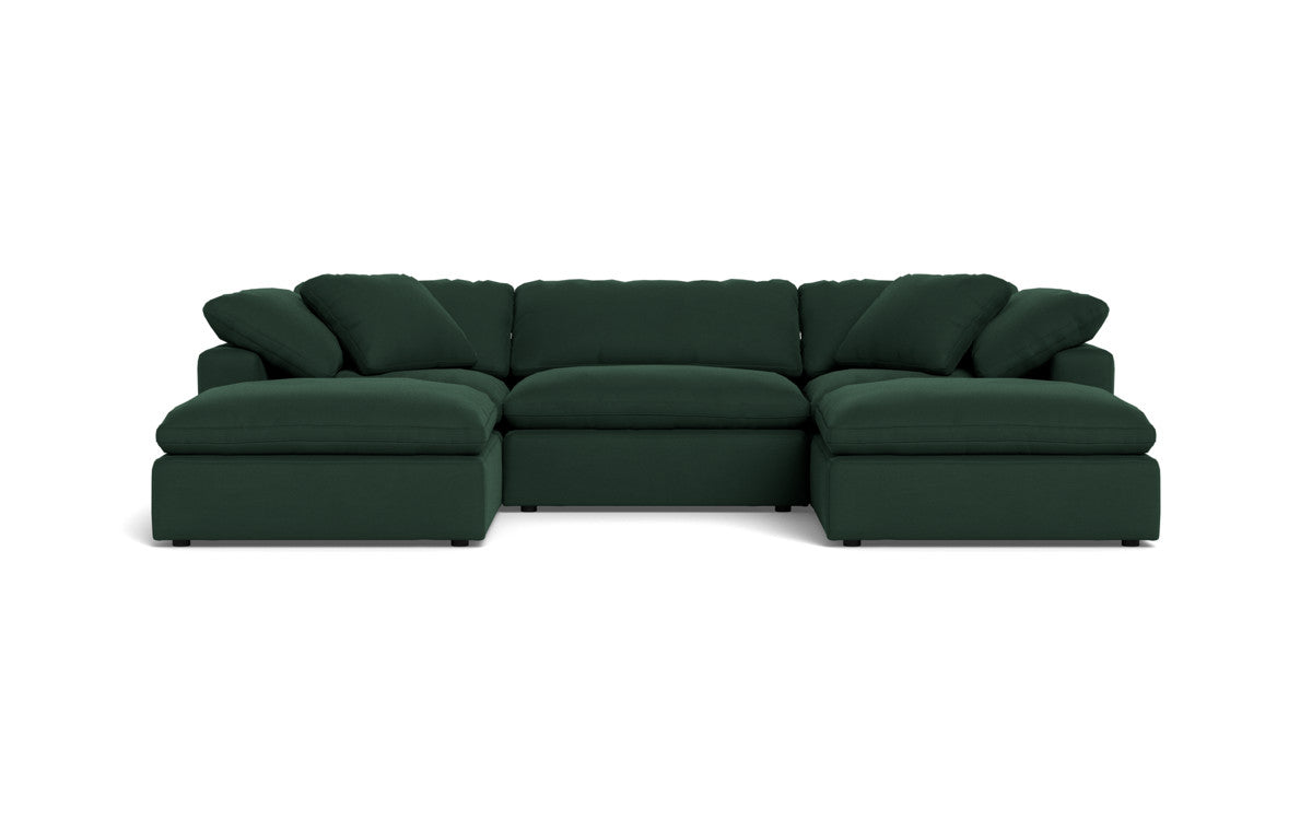Fluffy 133.5" 3 Piece Sofa W/Double Ottoman - Dream Forest