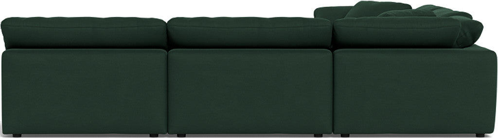 Fluffy 133.5" 5 Piece Sectional W/Ottoman - Dream Forest