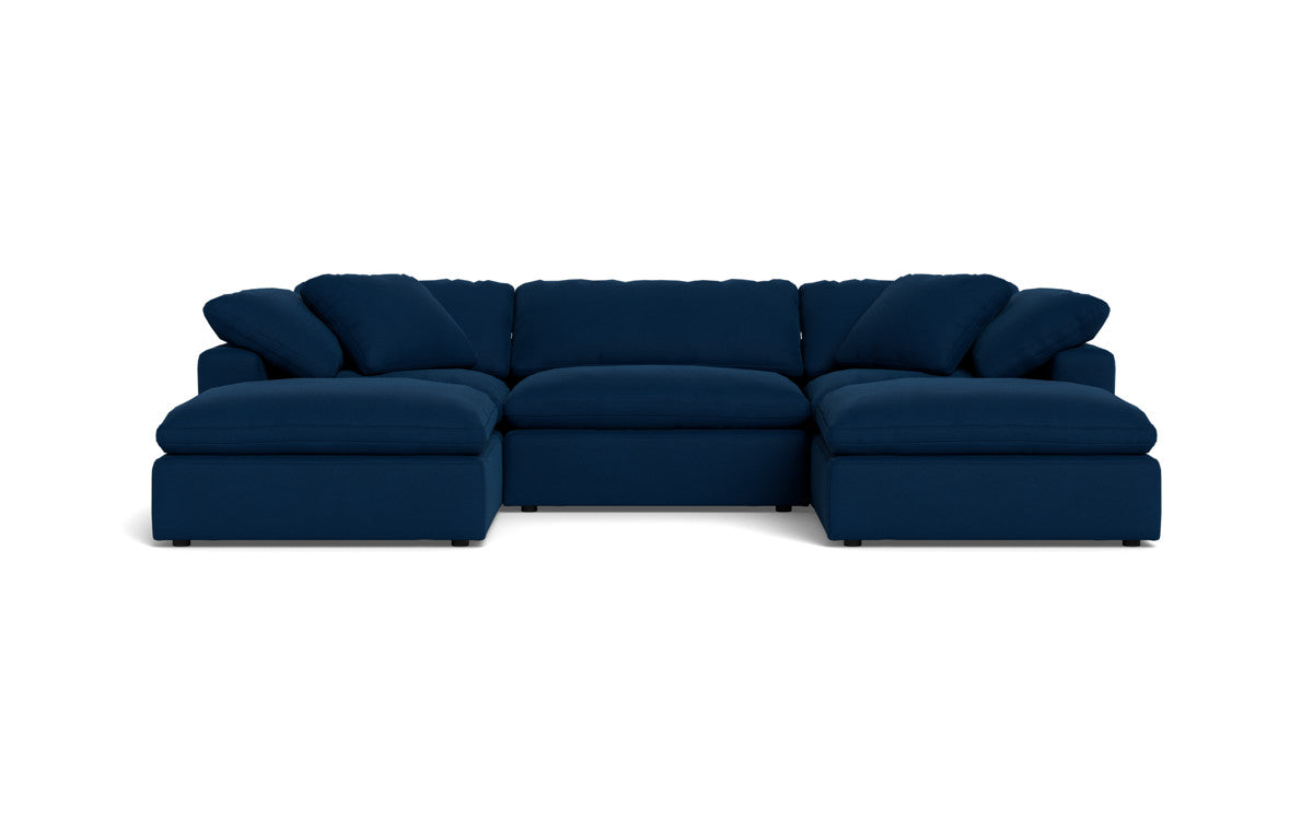 Fluffy 133.5" 3 Piece Sofa W/Double Ottoman - Dream Eclipse