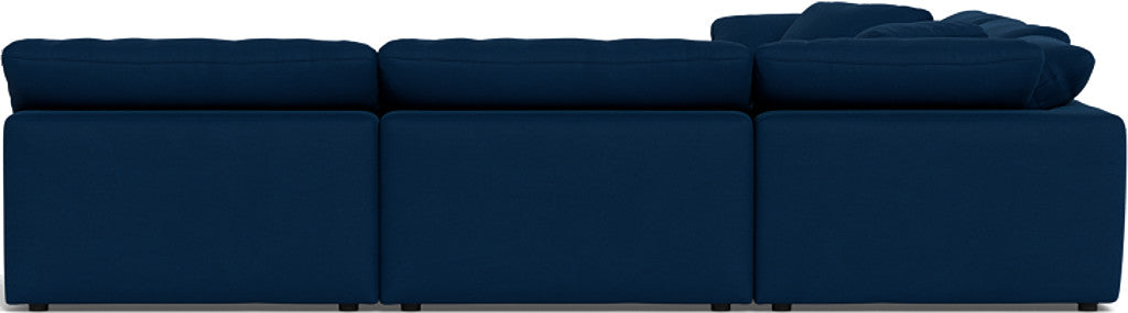 Fluffy 133.5" 5 Piece Sectional W/Ottoman - Dream Eclipse