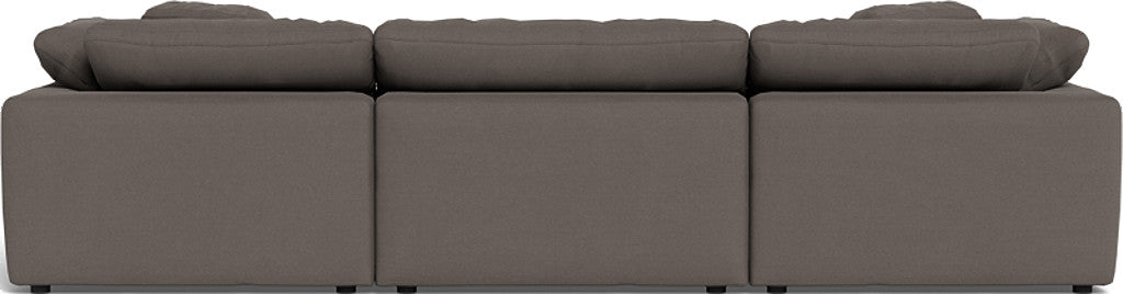 Fluffy 133.5" 3 Piece Sofa W/Double Ottoman - Toscana Otter