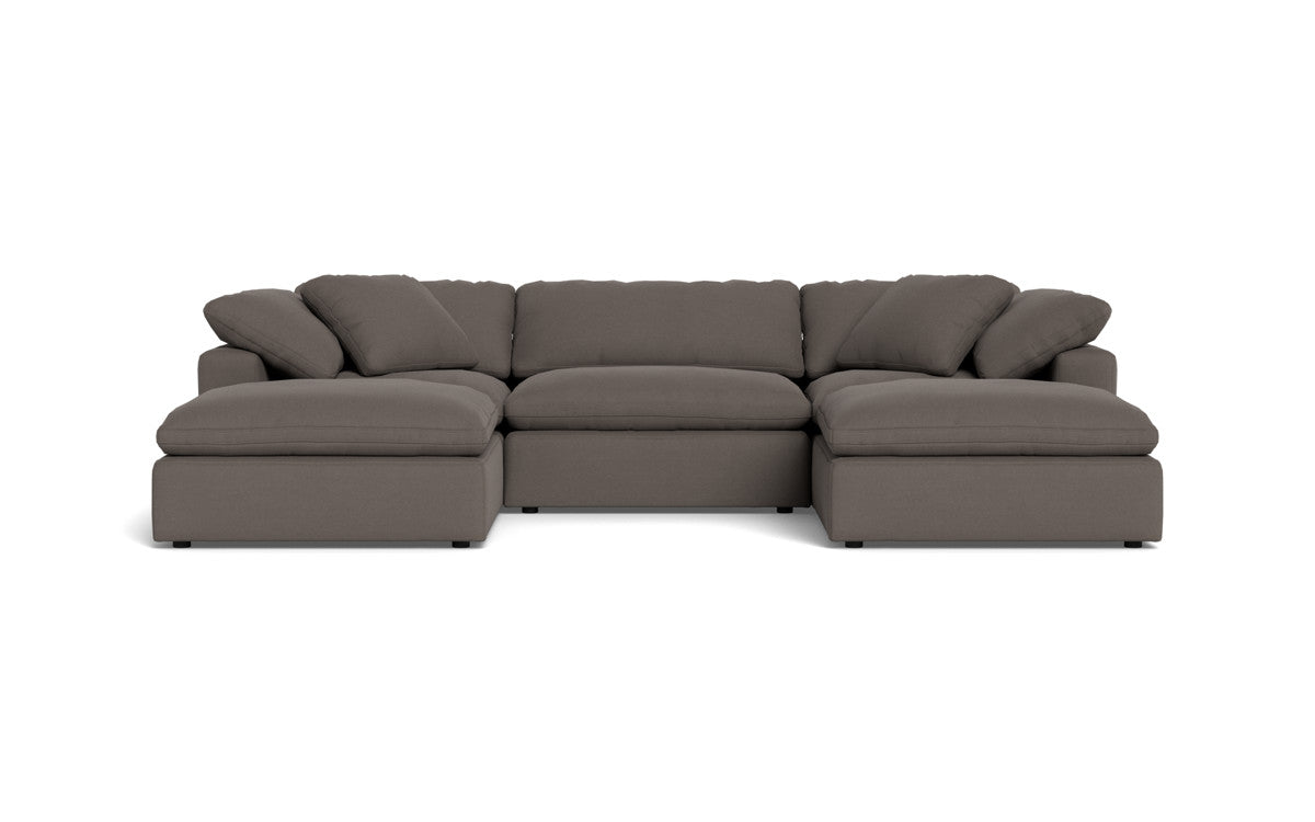 Fluffy 133.5" 3 Piece Sofa W/Double Ottoman - Toscana Otter