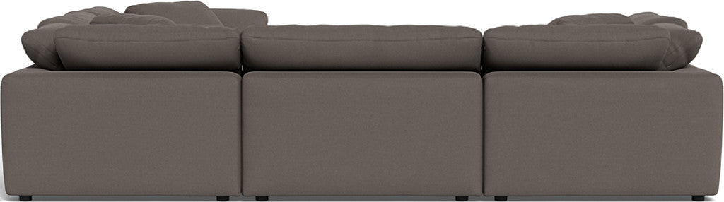 Fluffy 133.5" 6 Piece Sectional W/Ottoman - Toscana Otter