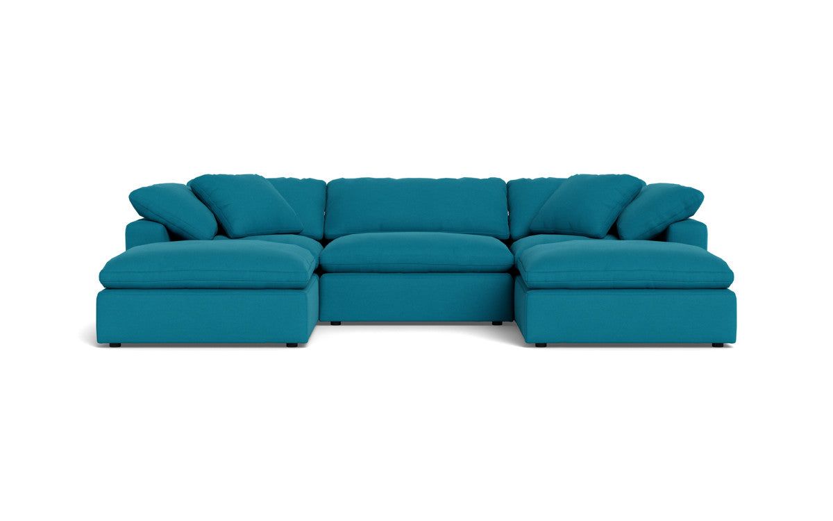 Fluffy 133.5" 3 Piece Sofa W/Double Ottoman - Dream Pool