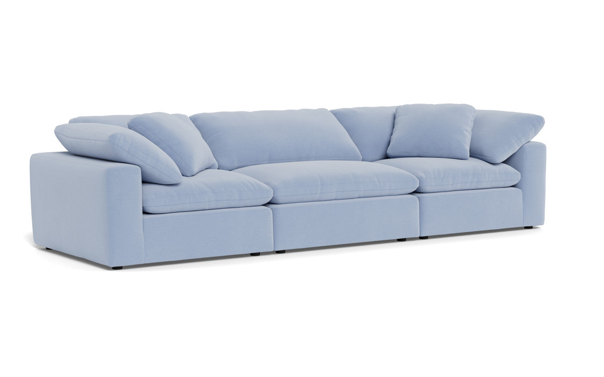 Fluffy 133.5" 3pc Sofa - Dream French Blue