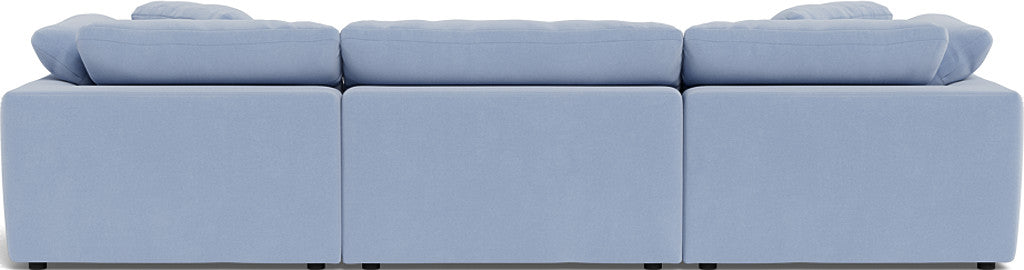 Fluffy 133.5" 3pc Sofa - Dream French Blue