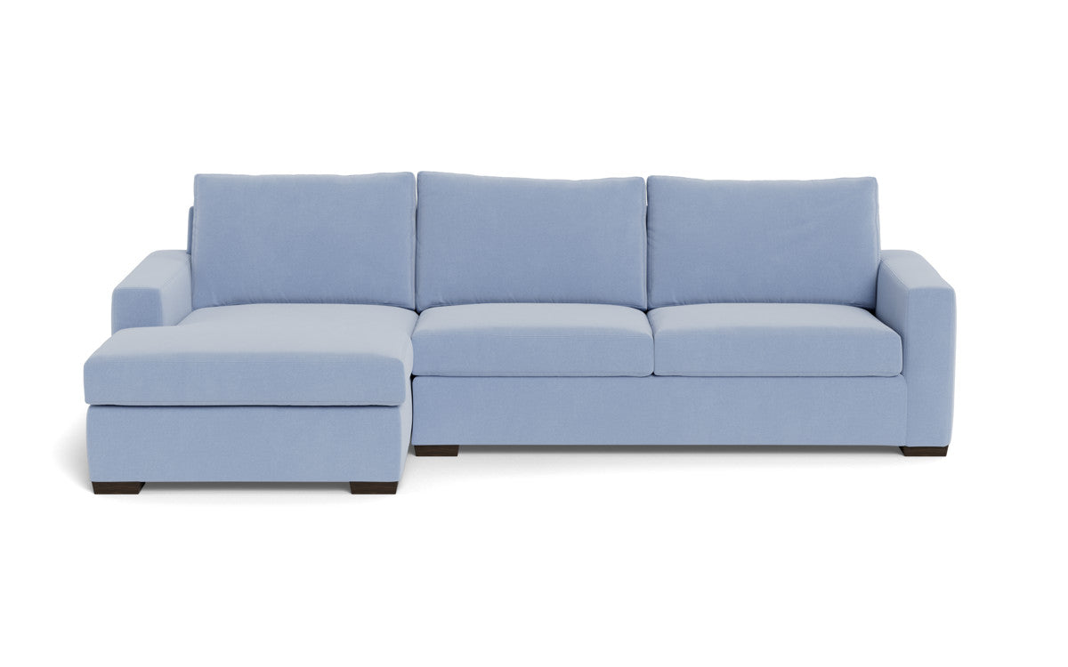 Mesa 123" Left Chaise Sectional - Dream French Blue