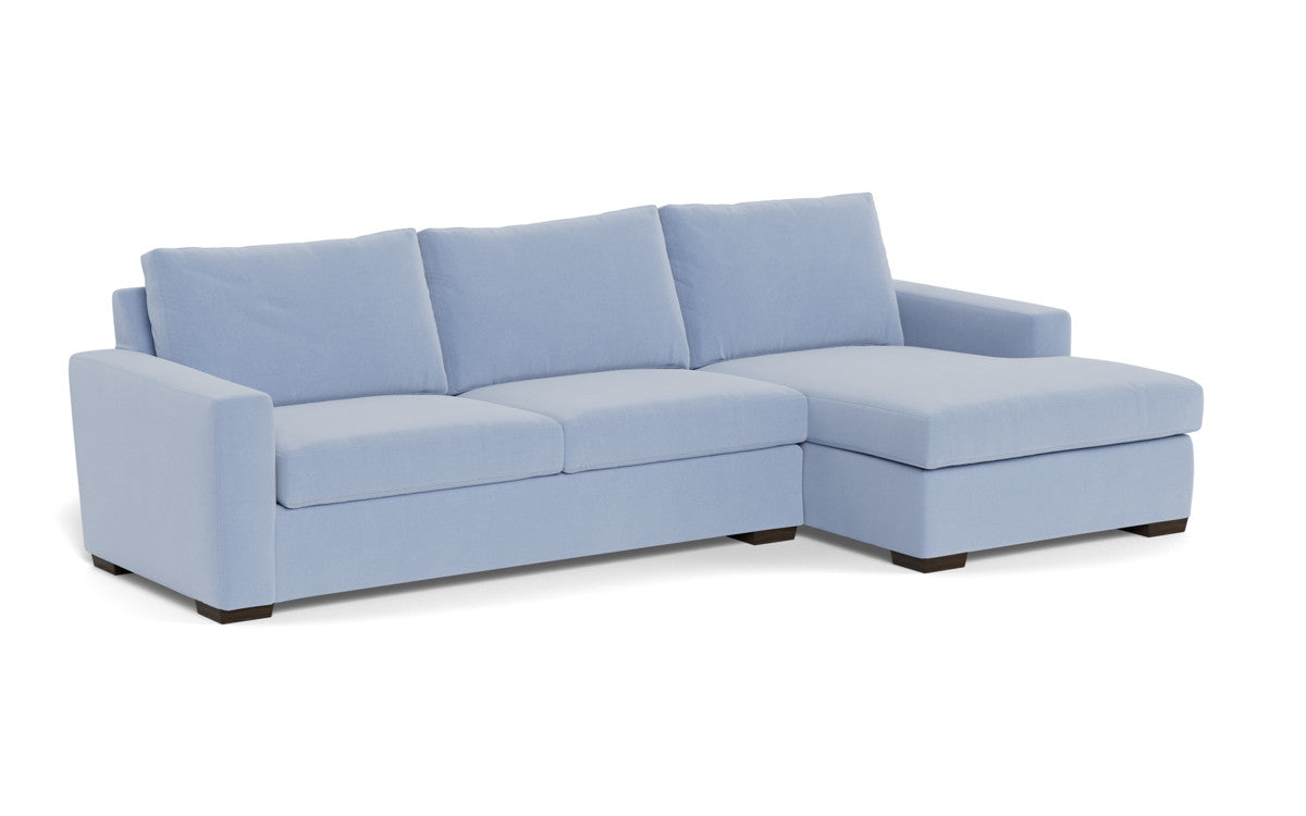 Mesa 123" Right Chaise Sectional - Dream French Blue