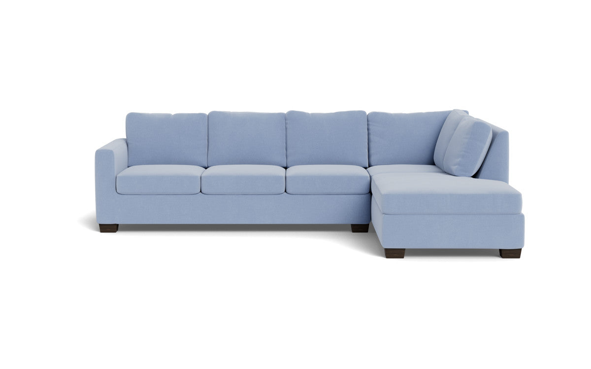 Track 121" Right Chaise Sectional - Dream French Blue