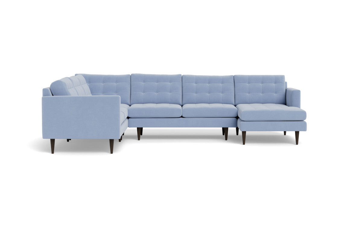 Wallace 130" Corner Sectionals w. Right Chaise - Dream French Blue