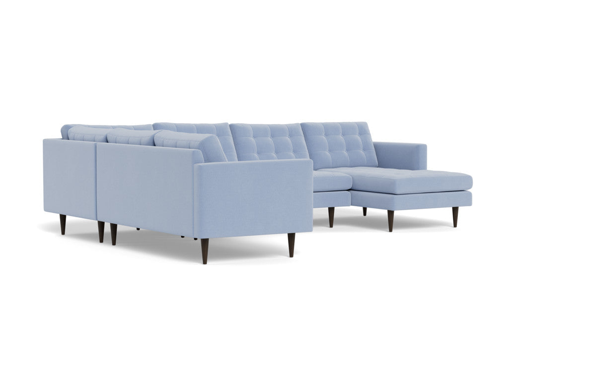 Wallace 130" Corner Sectionals w. Right Chaise - Dream French Blue