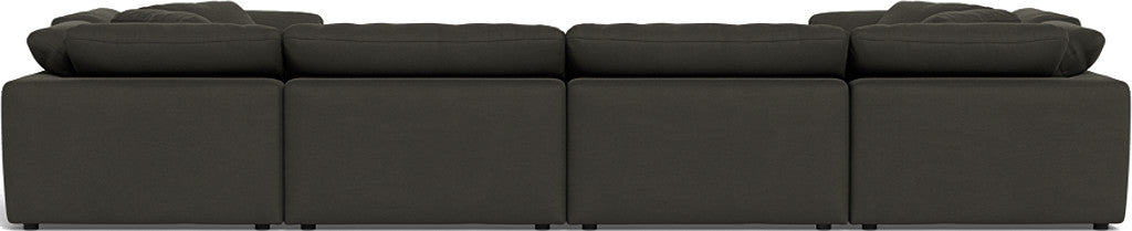 Fluffy 178" 4 Corner U Sectional - Dream Chocolate