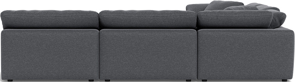 Fluffy 133.5" 5 Piece Sectional W/Ottoman - Bennett Charcoal