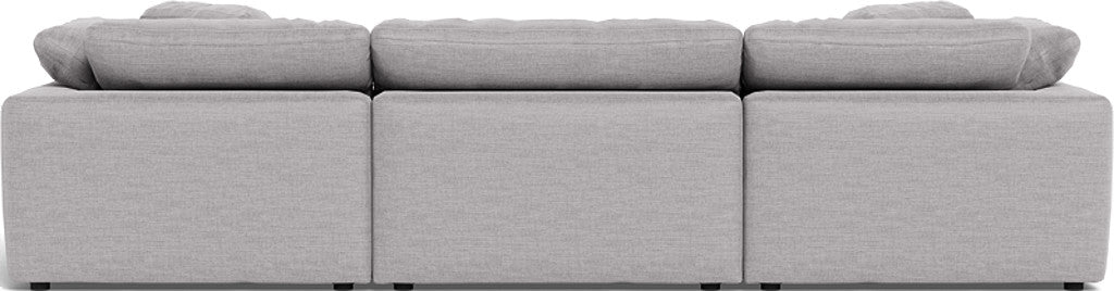 Fluffy 133.5" 3 Piece Sofa W/Double Ottoman - Bennett Dove