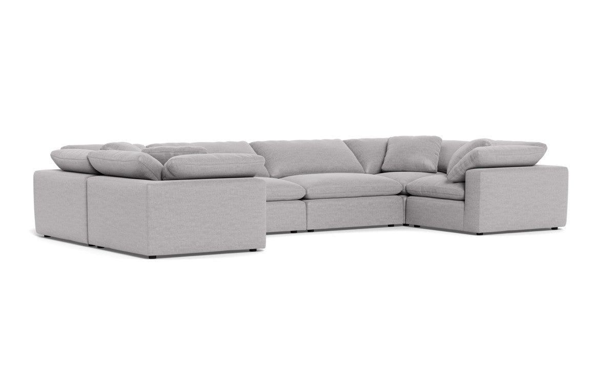 Fluffy 178" 4 Corner U Sectional - Bennett Dove