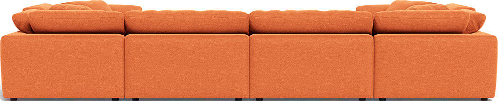 Fluffy 178" 4 Corner U Sectional - Bennett Orangeade