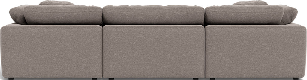 Fluffy 133.5" 3 Piece Sofa W/Double Ottoman - Bennett Praline