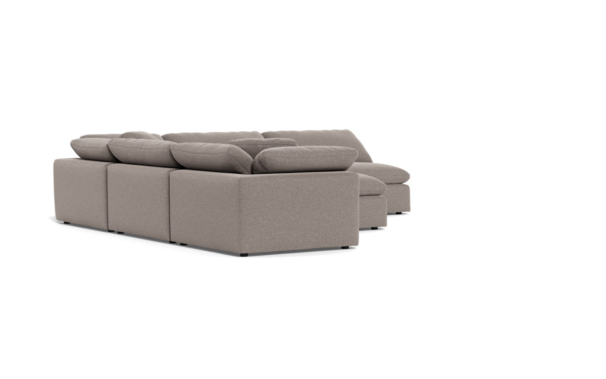 Fluffy 133.5" 5 Piece Sectional W/Ottoman - Bennett Praline