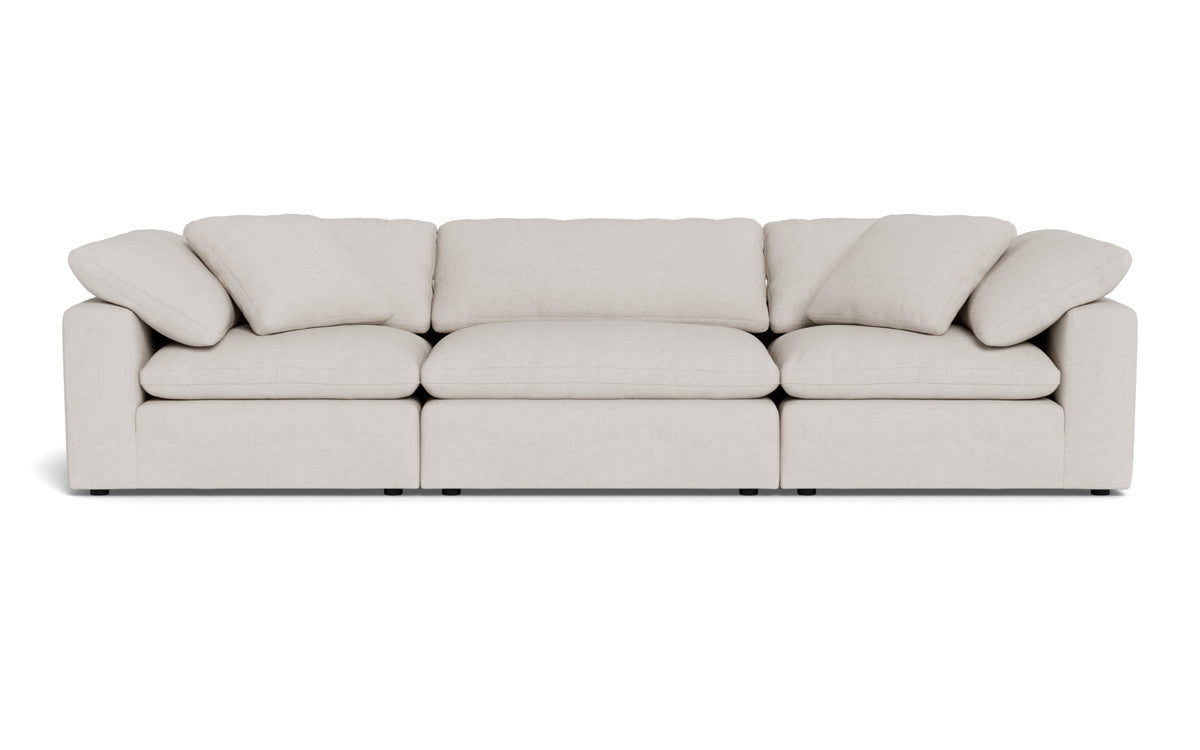 Fluffy 133.5" 3pc Sofa - Camila Oyster