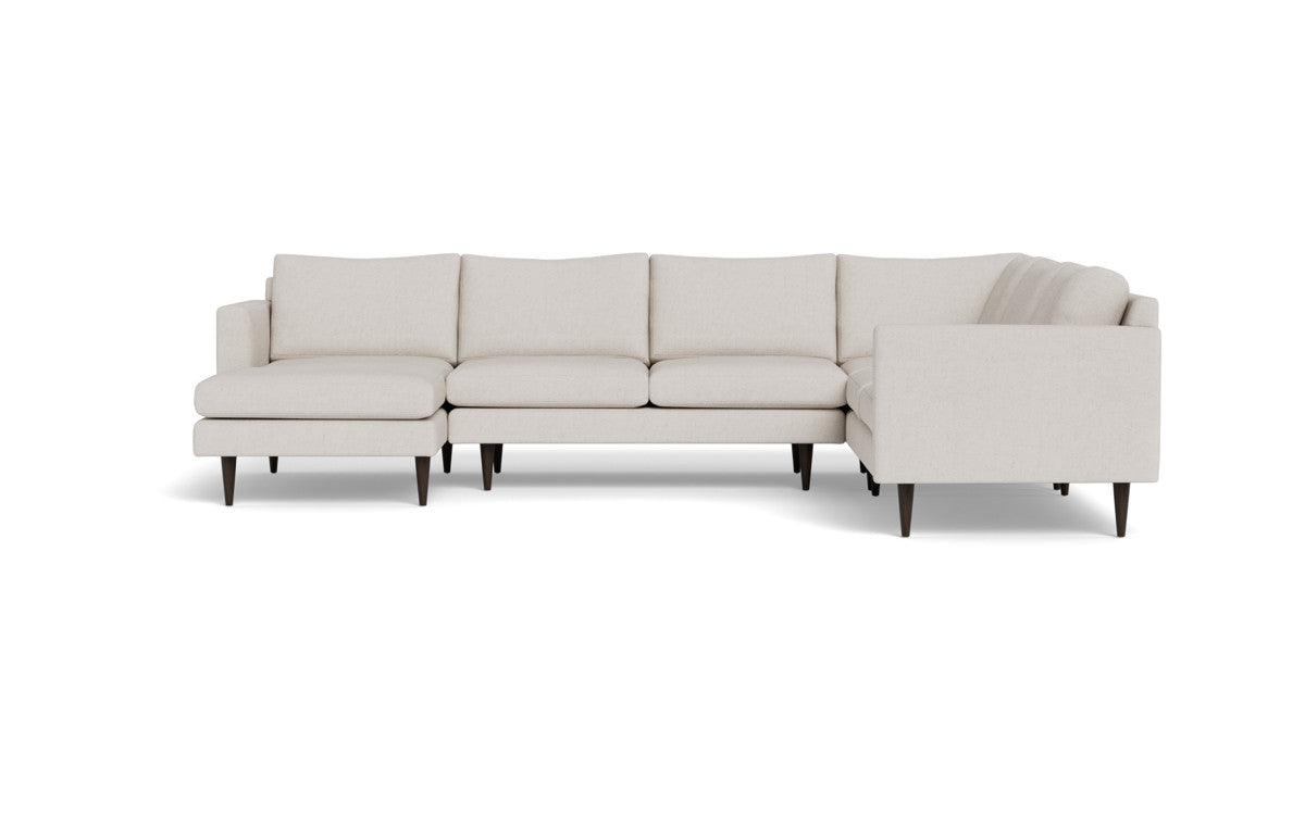 Wallace 130" Untufted Corner Sectionals w. Left Chaise - Bloke Snow