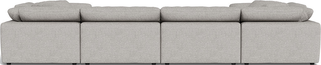 Fluffy 178" 4 Corner U Sectional - Camila Smoke