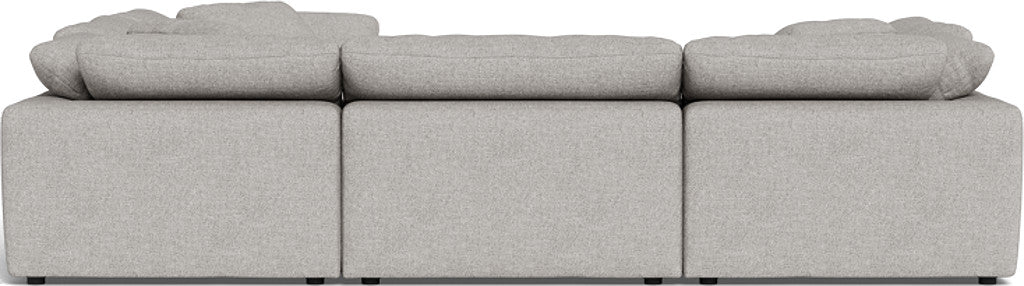 Fluffy 133.5" 6 Piece Sectional W/Ottoman - Camila Smoke
