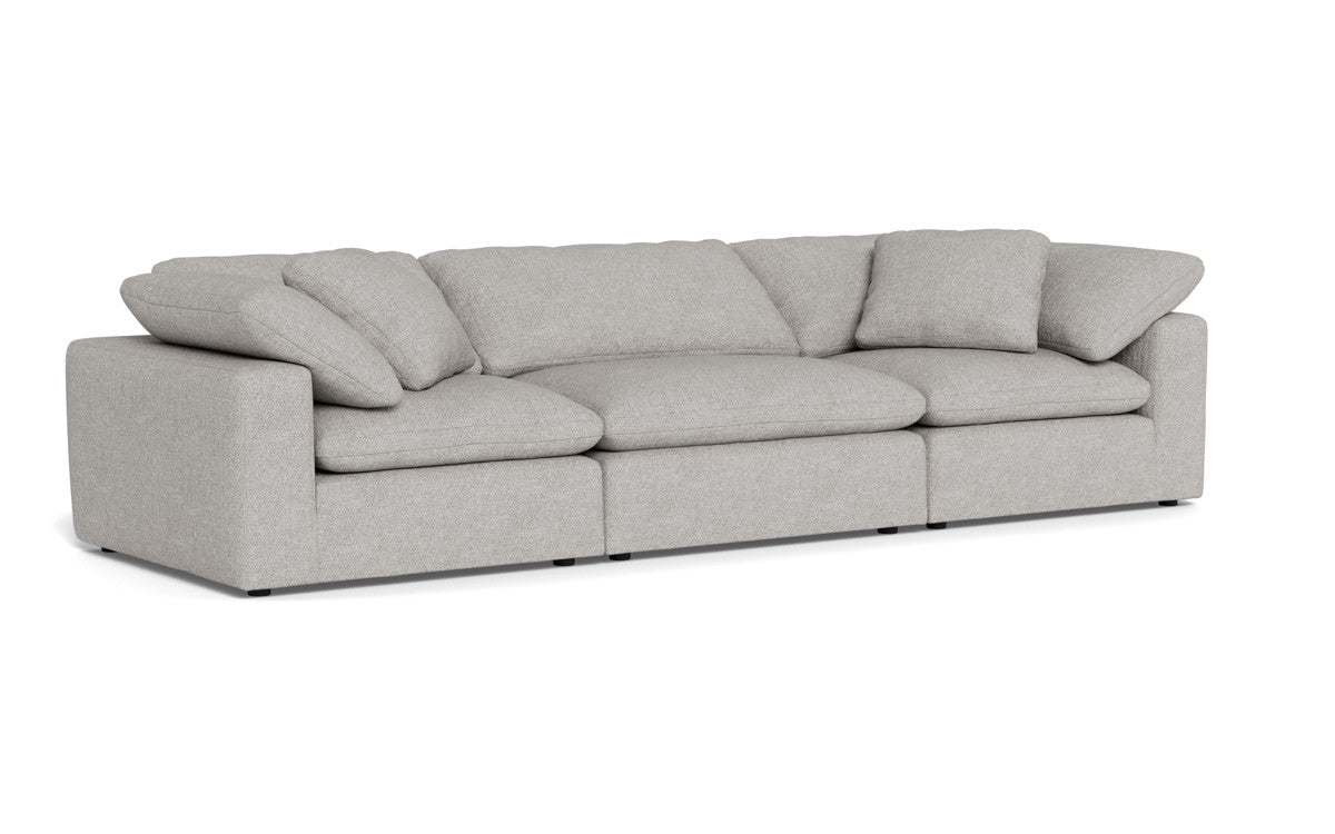 Fluffy 133.5" 3pc Sofa - Camila Smoke