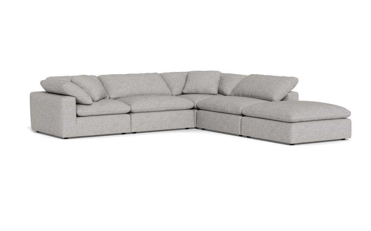 Fluffy 133.5" 4 Piece Sectional w/Otto - Camila Smoke