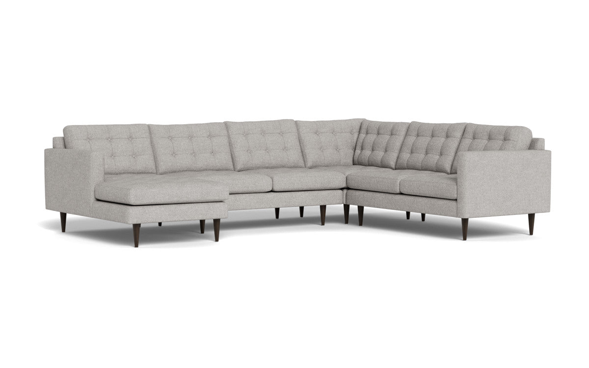 Wallace 131" Corner Sectionals w. Left Chaise - Camila Smoke