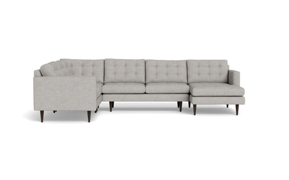 Wallace 130" Corner Sectionals w. Right Chaise - Camila Smoke