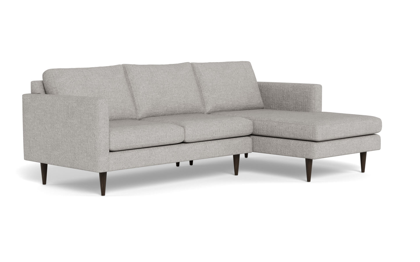 Wallace 98" Untufted Right Chaise Sectional - Camila Smoke