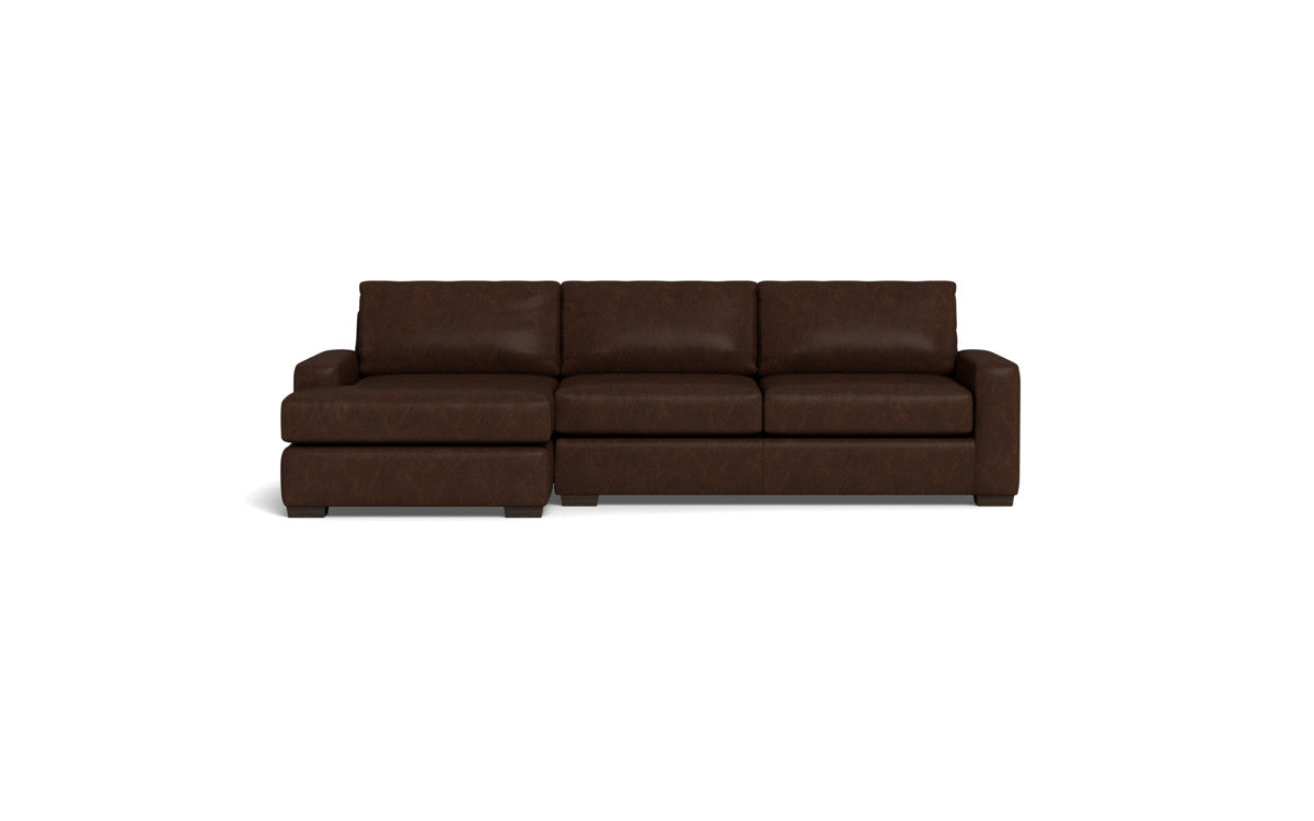 Mas Mesa 123" Deep Leather Left Chaise Sectional - Cheyenne Arrowshaft