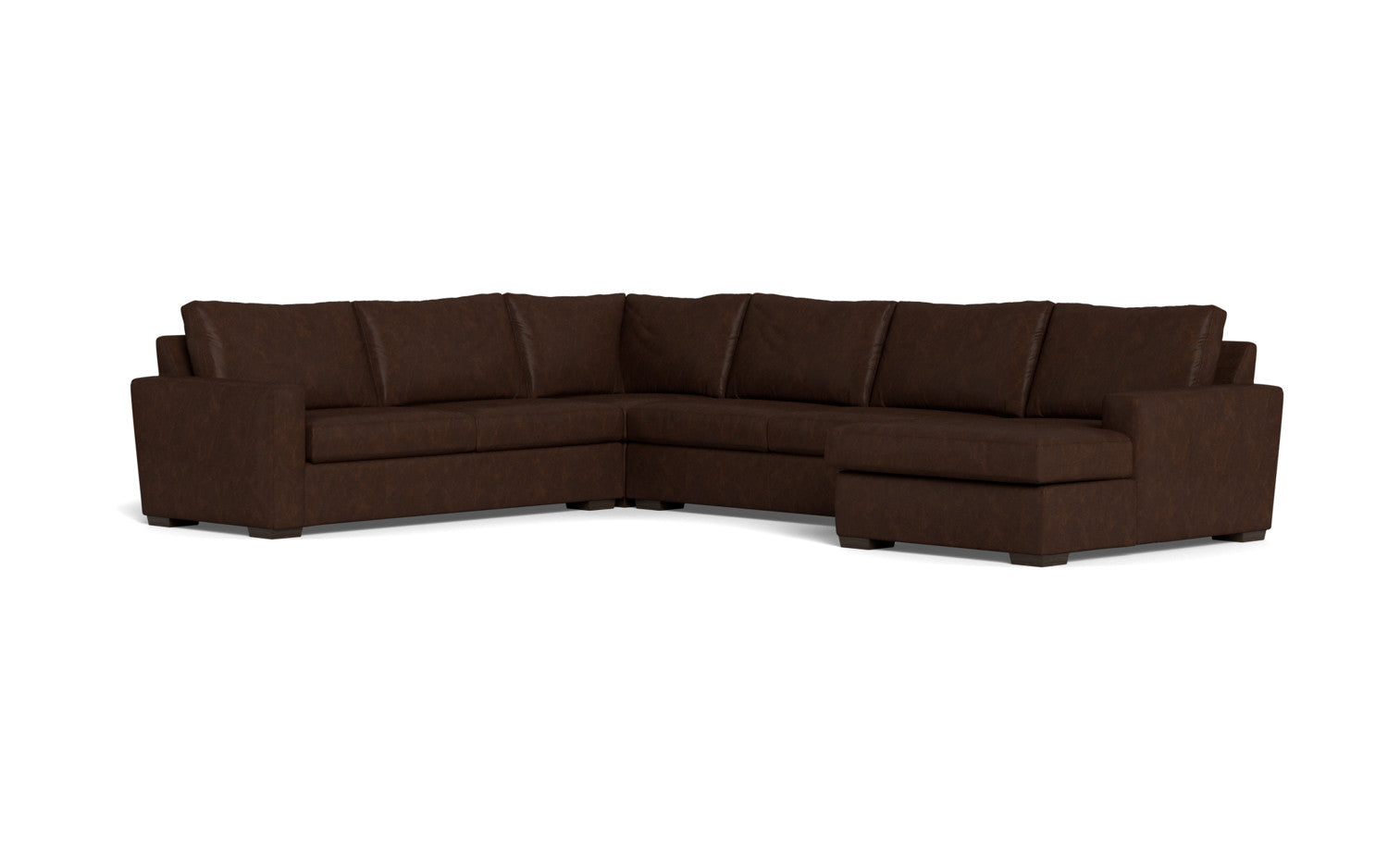 Mesa 156" Leather Corner Sectionals w. Right Chaise - Cheyenne Arrowshaft