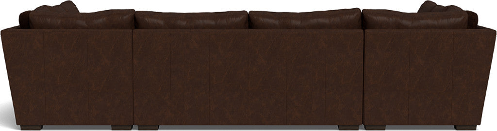 Mas Mesa 166" Deep Leather Condo U Sectional - Cheyenne Arrowshaft