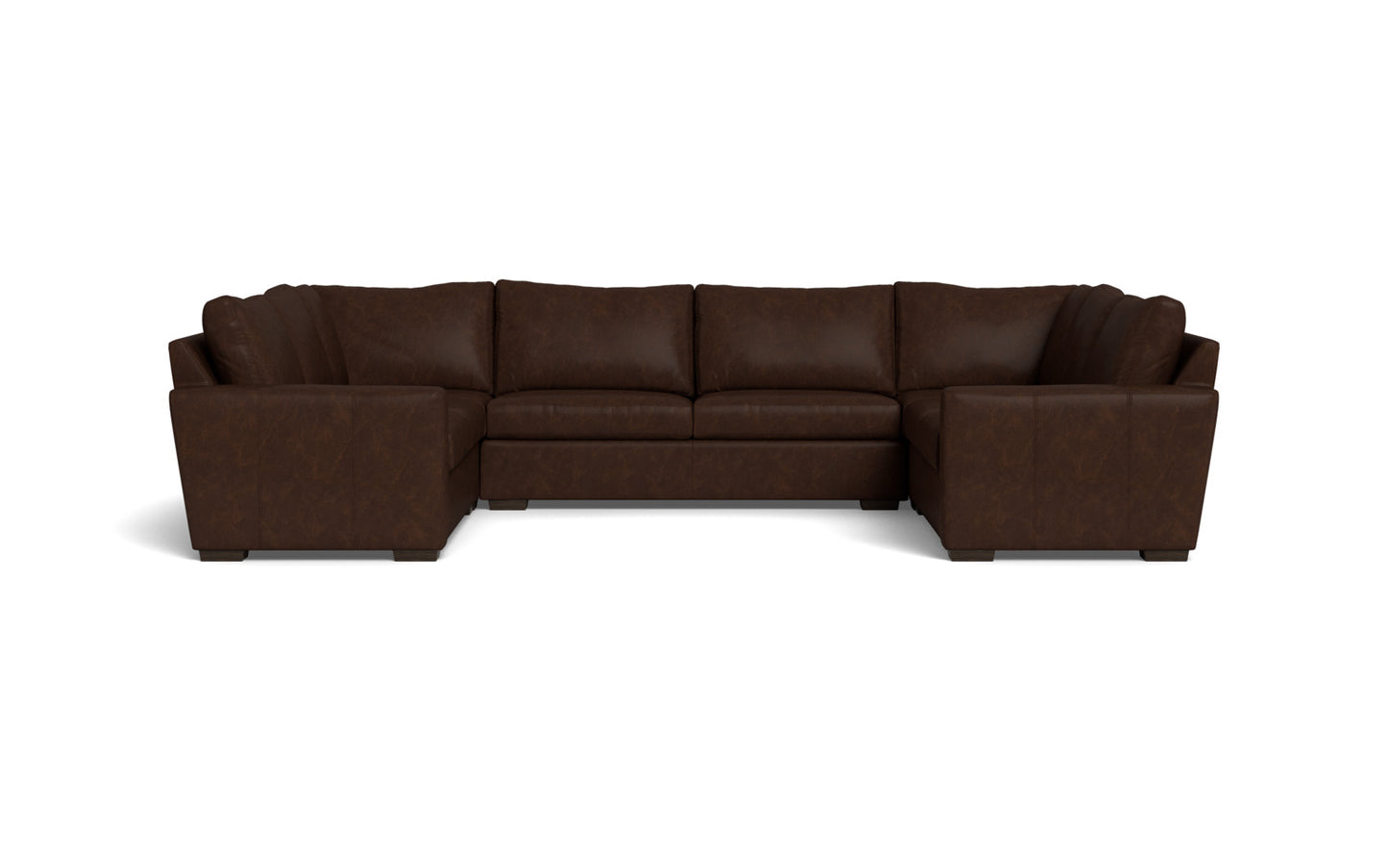 Mesa 154" Leather Condo U Sectional - Cheyenne Arrowshaft