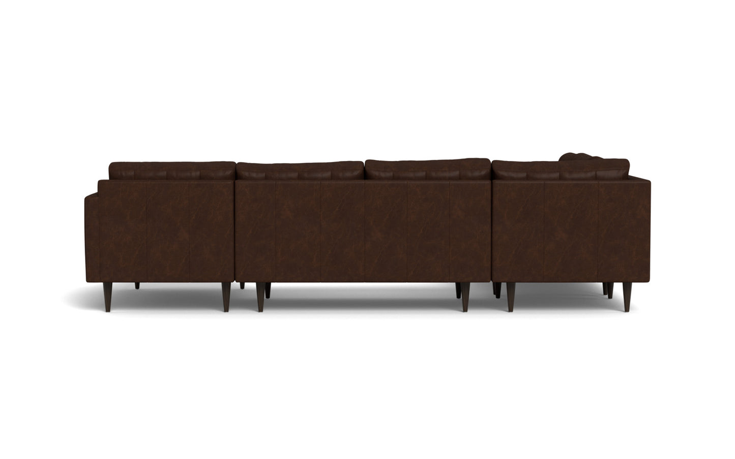 Wallace 131" Leather Corner Sectionals w. Right Chaise - Cheyenne Arrowshaft