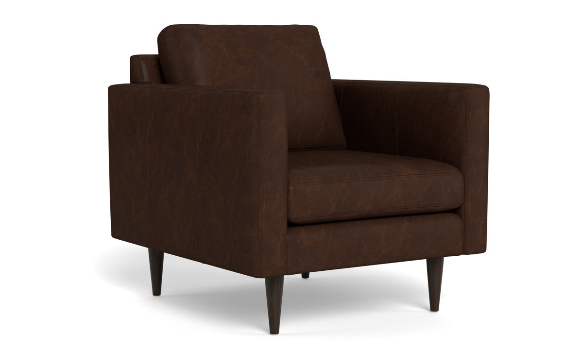 Wallace 34" Leather Untufted Arm Chair - Cheyenne Arrowshaft