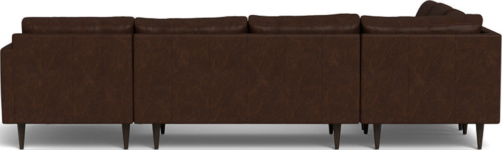 Wallace 131" Leather Untufted Corner Sectionals w. Right Chaise - Cheyenne Arrowshaft