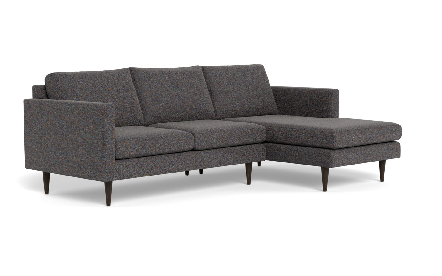 Wallace 98" Untufted Right Chaise Sectional - Cordova Eclipse