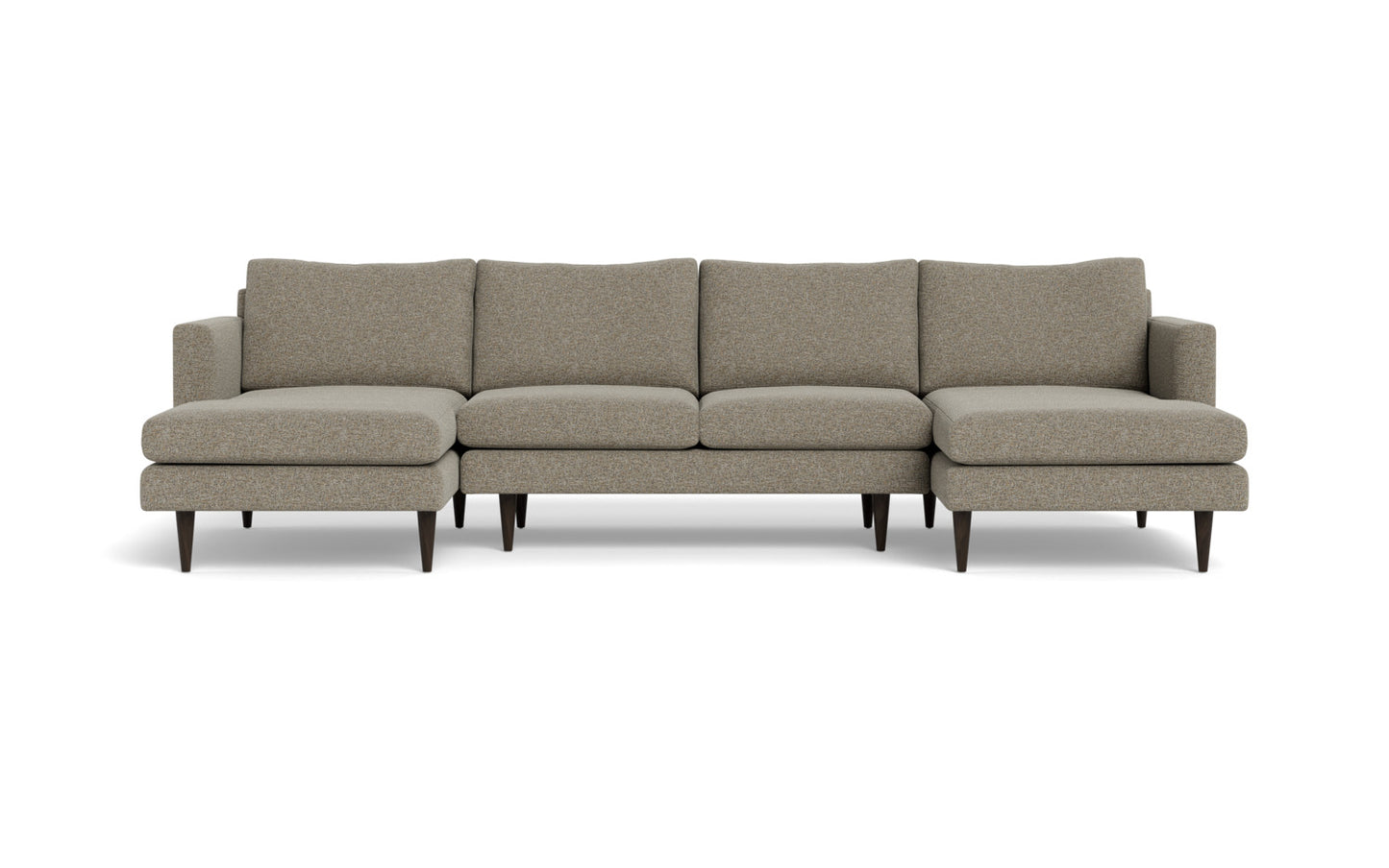 Wallace 126" Untufted Double Chaise U Sectional