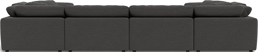 Fluffy 178" 4 Corner U Sectional - Curious Charcoal