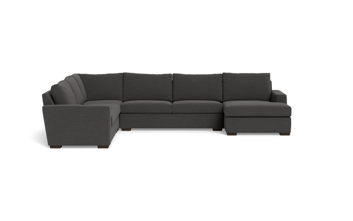 Mesa 156" Corner Sectionals w. Right Chaise - Curious Charcoal