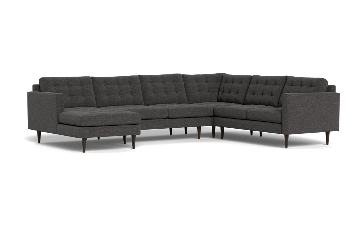 Wallace 131" Corner Sectionals w. Left Chaise - Curious Charcoal