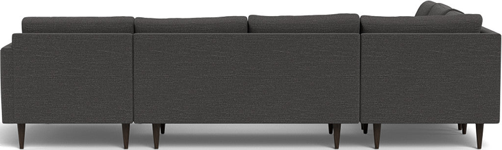 Wallace 130" Untufted Corner Sectionals w. Right Chaise - Curious Charcoal