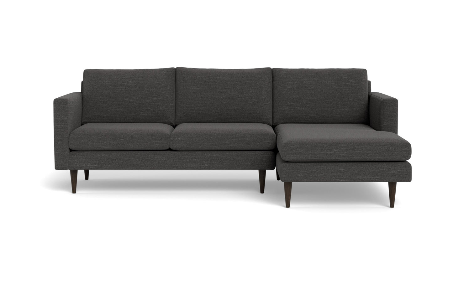 Wallace 98" Untufted Right Chaise Sectional - Curious Charcoal