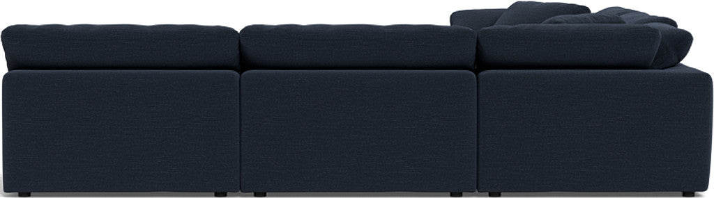 Fluffy 133.5" 5 Piece Sectional W/Ottoman - Curious Eclipse