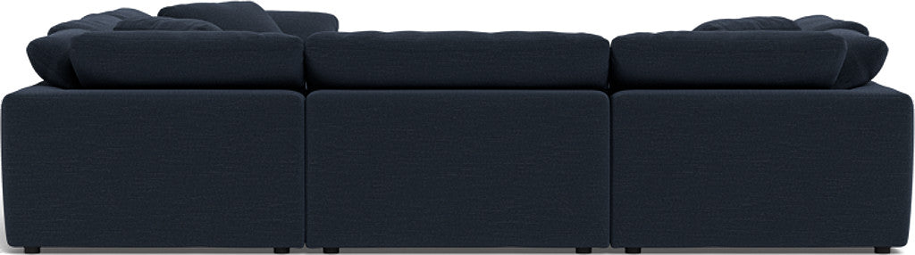 Fluffy 133.5" 6 Piece Sectional W/Ottoman - Curious Eclipse