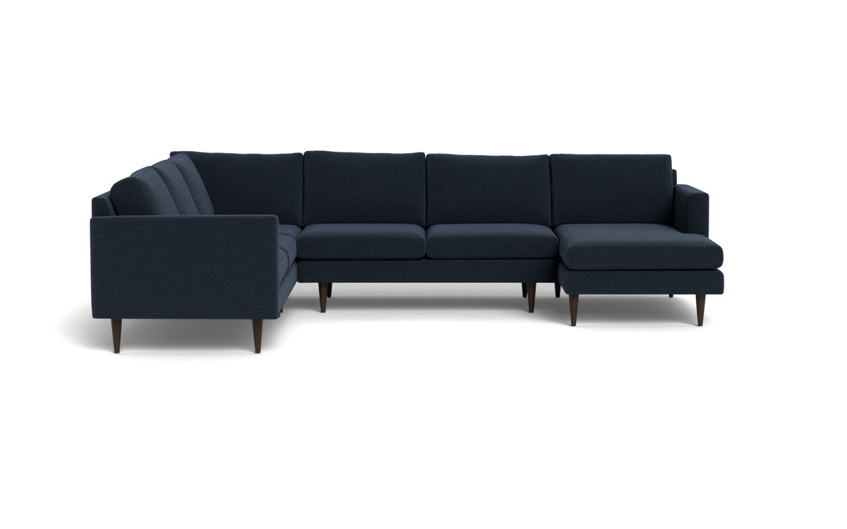 Wallace 130" Untufted Corner Sectionals w. Right Chaise - Curious Eclipse