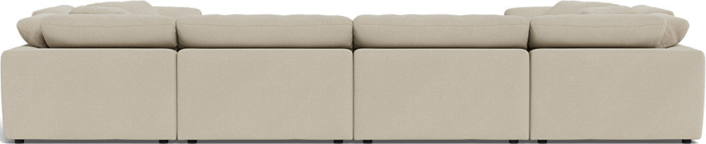 Fluffy 178" 4 Corner U Sectional - Curious Pearl