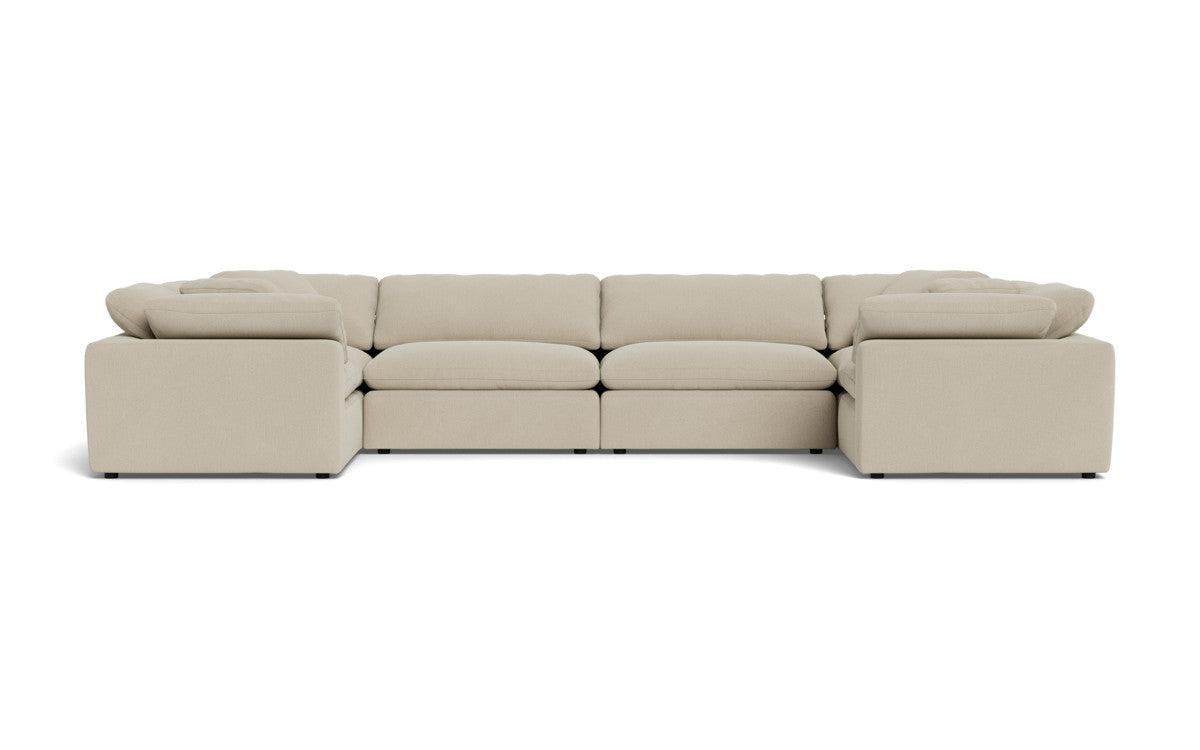 Fluffy 178" 4 Corner U Sectional - Curious Pearl